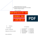 Informe de Derecho Laboral Modulo IV