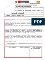 C - Elaboramos Una Propuesta de Acciones para para Prevenir o Aprovechar El Impacto de Los Fenómenos Naturales.