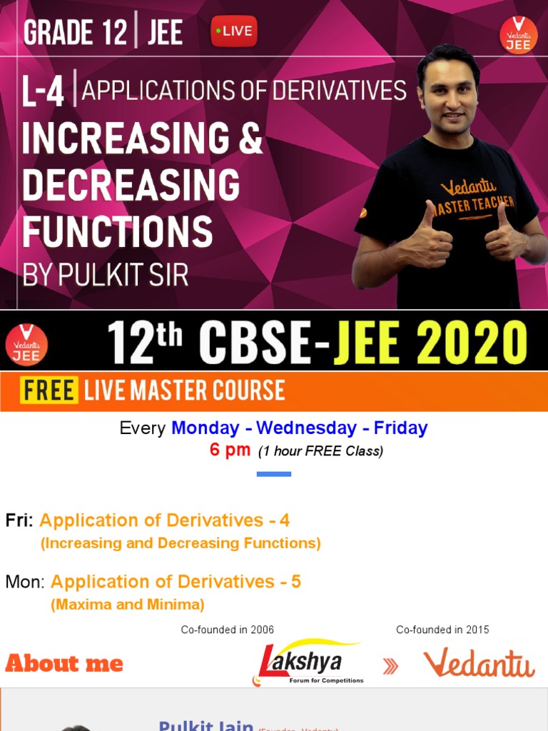 AOD 4 Increasing+&+Decreasing+Functions+ + | PDF | Monotonic Function ...