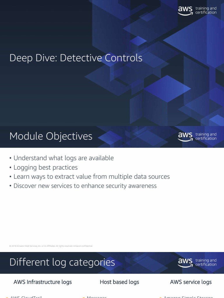 02-Deep Dive Detective Controls | PDF | Amazon Web Services | Computer File