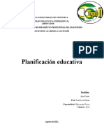 Planificación de educación física (Teórica)