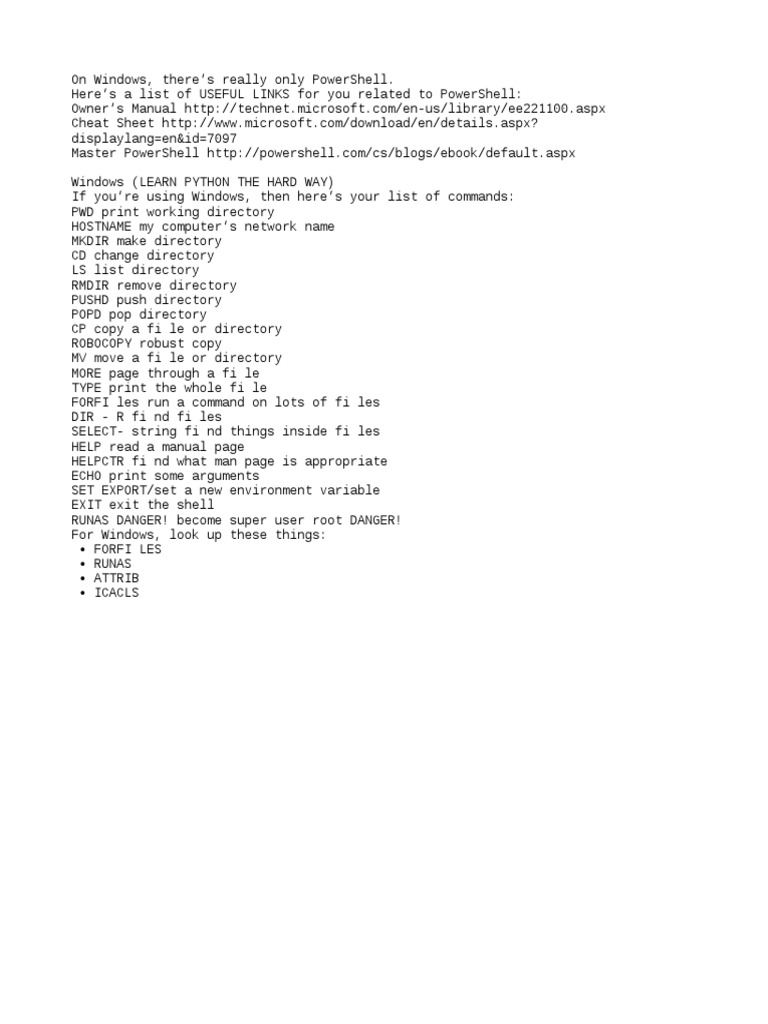 Essential PowerShell Commands for Windows | PDF | Art | Computers