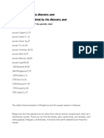 Chemical Elements by Discovery Year Chemical Elements Listed by The Discovery Year