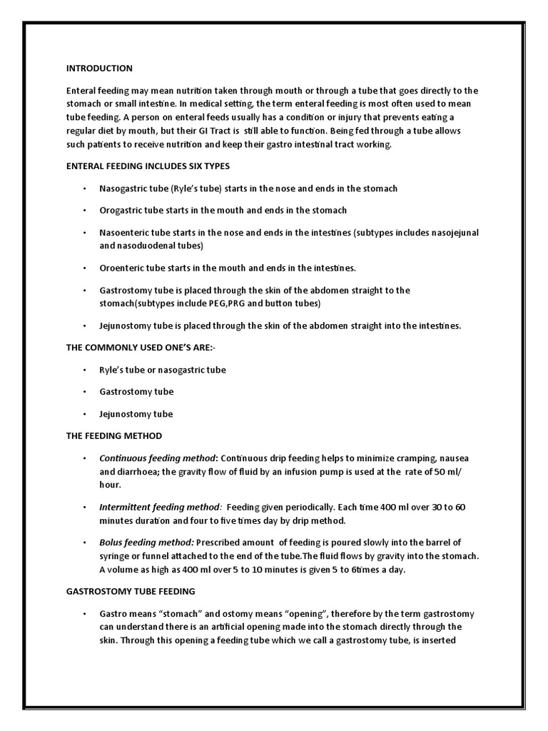 Gastrostomy Feeding Procedure | PDF | Medical Procedures | Health Sciences