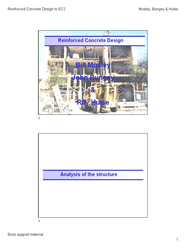 Bill Mosley John Bungey & Ray Hulse: Reinforced Concrete Design | PDF ...