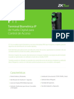 De Huella Digital para Control de Acceso: Terminal Biométrica IP