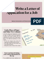 How to Write a Job Application Letter