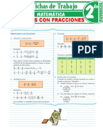 Operaciones Con Fracciones para Segundo Grado de Secundaria