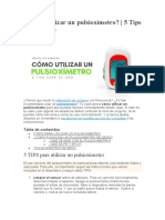 Cómo medir oxígeno en sangre DOCUMENTO ¿Cómo utilizar un pulsioxímetro? | 5 Tips para su uso29 julio, 2019