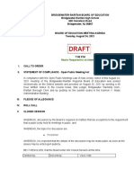 Aug. 24, 2021 BOE Agenda Draft