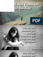 She Did Not Consider Her Destiny: Lamentations 1:9