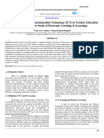 Use of Information & Communication Technology (ICT) in Tertiary Education in Ghana: A Case Study of Electronic Learning (E-Learning)