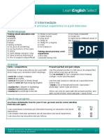 Learnenglish Select Intermediate: 2.1 Talking About Your Previous Experience in A Job Interview