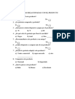 Preguntas Relacionadas Con El Producto Estadistica