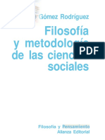 Amparo Gomez - Filosofía Y Metodología de Las Ciencias Sociales - Ed Alianza