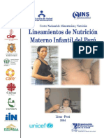 Lineamientos de Alimentacion y Nutrición Infantil