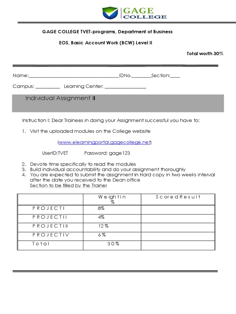 Accounting Level 2 Assignment Guide | PDF | Loans | Finance & Money ...