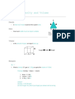 Density and Volume