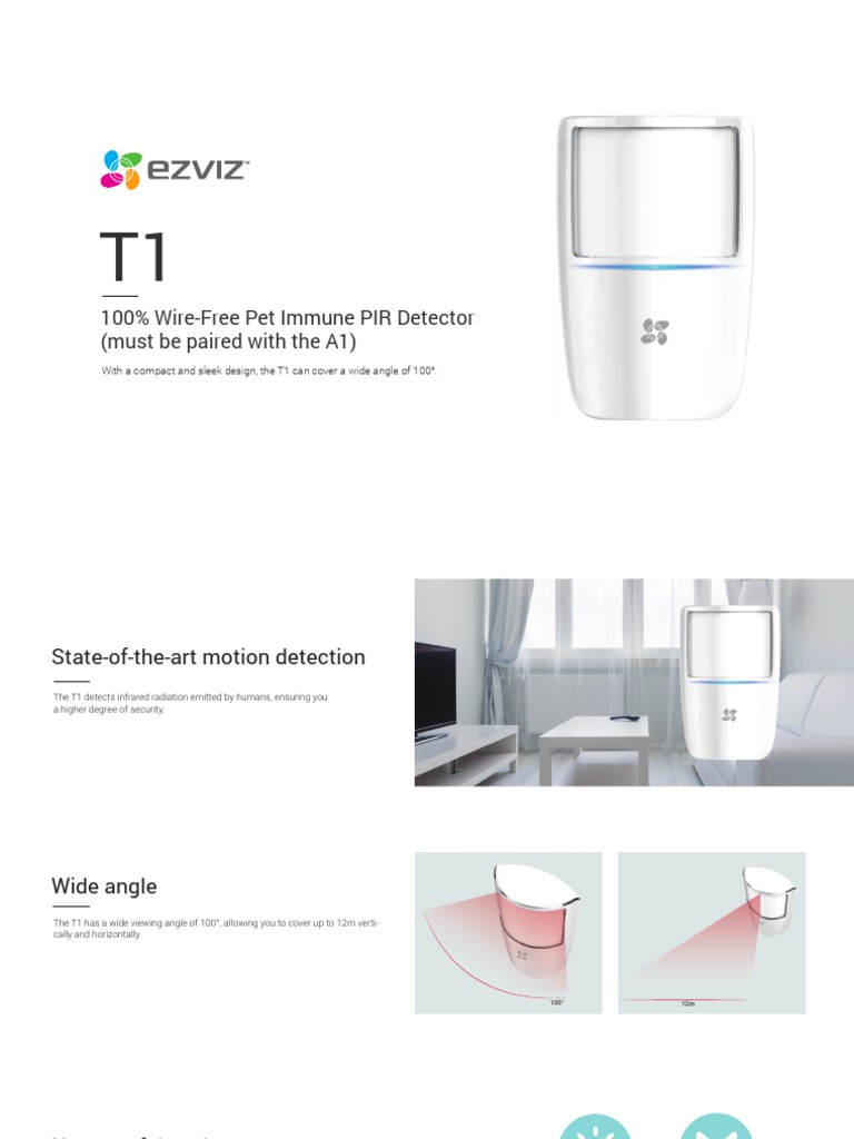 100 WireFree Pet Immune PIR Detector (Must Be Paired With The A1