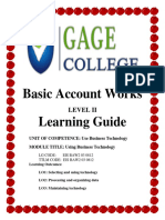 Basic Account Works Learning Guide: Level Ii