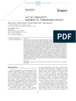 Moderating Impact of Complexity On Process Management of Turnaround Project