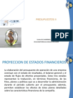 Presup. 2 - Unidad # 4 - Proyección de Estados Financieros