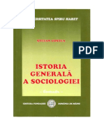 Istoria Generala A Sociologiei