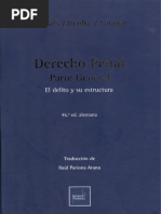 Derecho Penal Parte General El Delito y Su Estructura Wessel | PDF ...