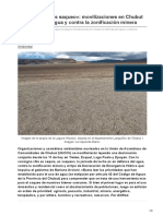 No Es Sequía Es Saqueo Movilizaciones en Chubut en Defensa Del Agua y Contra La Zonificación Minera
