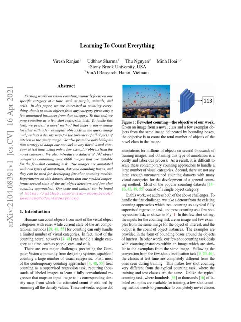 Few-Shot Object Counting Method | PDF | Statistical Classification