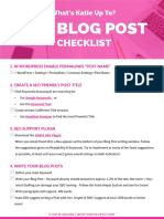 SEO Blog Post Checklist