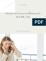 Pinterest Keyword Research Template: Keywords