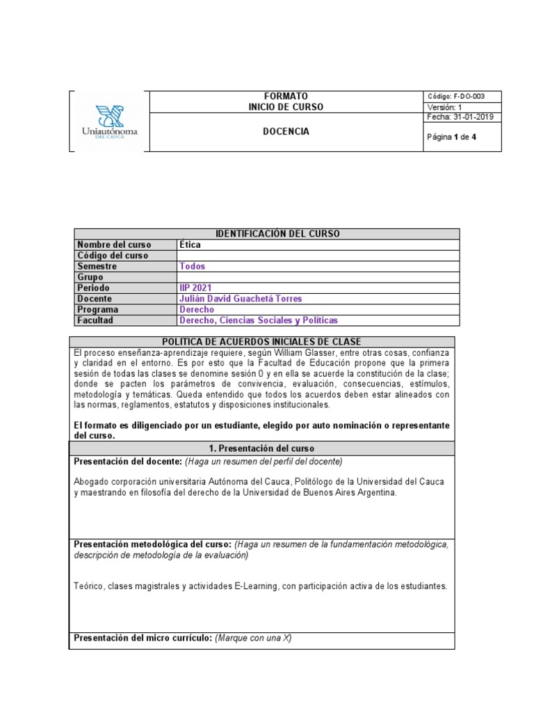 Acta de Inicio de Clases 2024 | PDF | Maestros