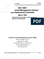 Çevre yönetim sistemi kontrol listesi