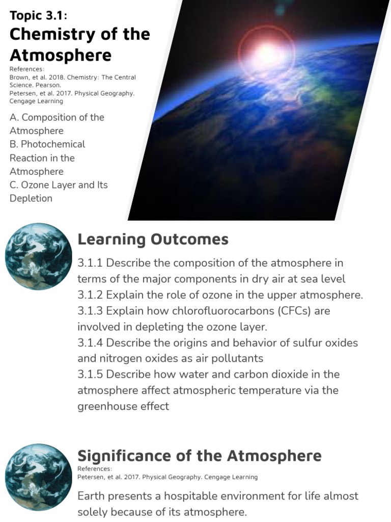 Chemistry and Layers of the Atmosphere | PDF | Atmosphere Of Earth ...