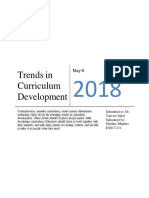 Trends in Curriculum Development: Submitted To: Dr. Tanveer Iqbal Submitted By: Ghulam Mujtaba E/2017-211