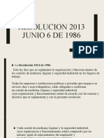 Resolucion 2013 Junio 6 de 1986