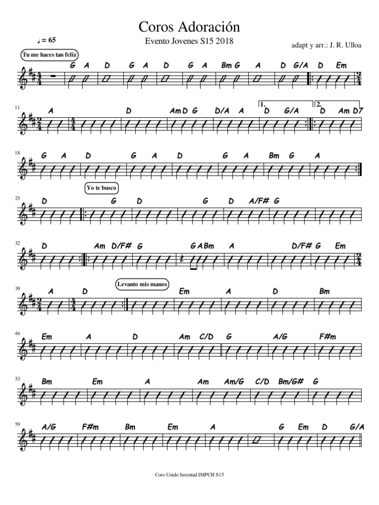 Coros Adoración Base Pdf