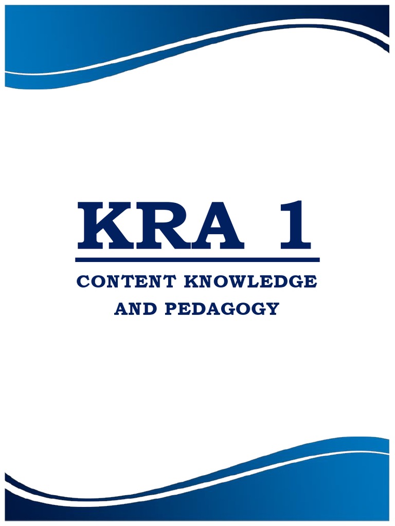 KRA 1: Content Knowledge & Pedagogy | PDF | Lesson Plan | Learning