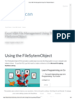 Excel VBA File Management Using The FileSytemObject