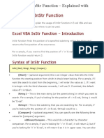 Excel VBA InStr Function
