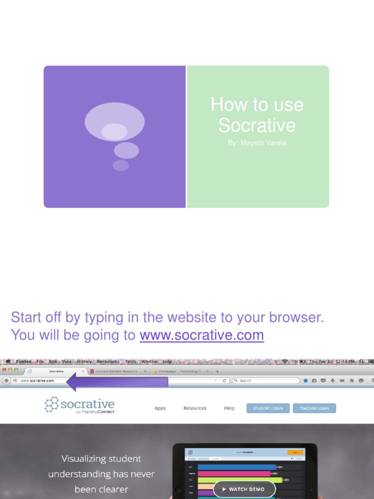 How To Use Socrative: By: Mayela Varela | PDF | Self-Improvement ...
