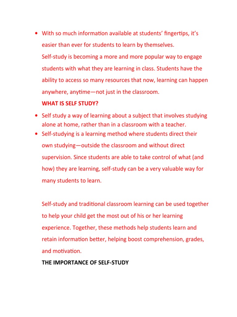 B1.1-Self-Study Đã Sài Xong | PDF | Study Skills | Learning