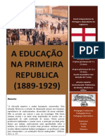 a educação na primeira republica