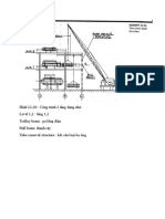 Hình 12-20: Công trình 2 tầng dạng nhỏ. Level 1,2: tầng 1,2 Trolley beam: pa lăng điện Pull beam: thanh rây Tube removal structure: kết cấu loại bọ ống