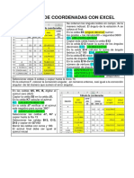 Calculo de Coordenadas Con Excel