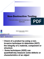 Non-Destructive Testing: Characteristics and Comparison Between Methods