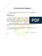 Certificado de Trabajo