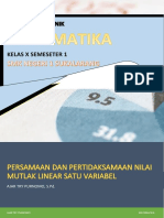 Modul Persamaan Dan Pertidaksamaan Nilai Mutlak Linear Satu Variabel