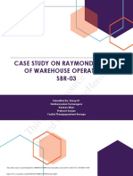 This Study Resource Was: Case Study On Raymond: Design of Warehouse Operations SBR-03